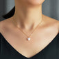 Anniversary Jewelry Gold Chain Pearl Heart Charm Necklace Gifts for Best Friends-0