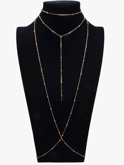 Tassel Body Chain Jewellery Harness Girl Bikini Stylish Fringe Belly Necklace-0