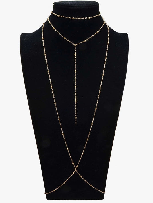 Tassel Body Chain Jewellery Harness Girl Bikini Stylish Fringe Belly Necklace-0