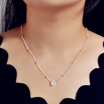 Boho Gold Silver Metal Round Beads Water Drop Charm Stunning Choker Necklace-5