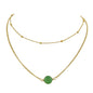 Boho Chic Double layer Gold Chain Round Charm Necklace Fashion Women Accessories-5