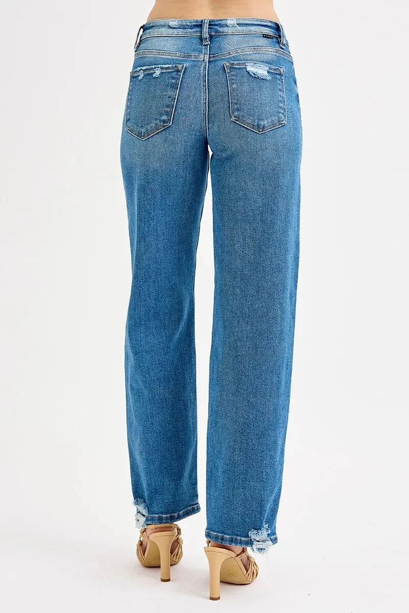 RISEN Full Size Mid Rise Baggy Jeans Plus Size-4